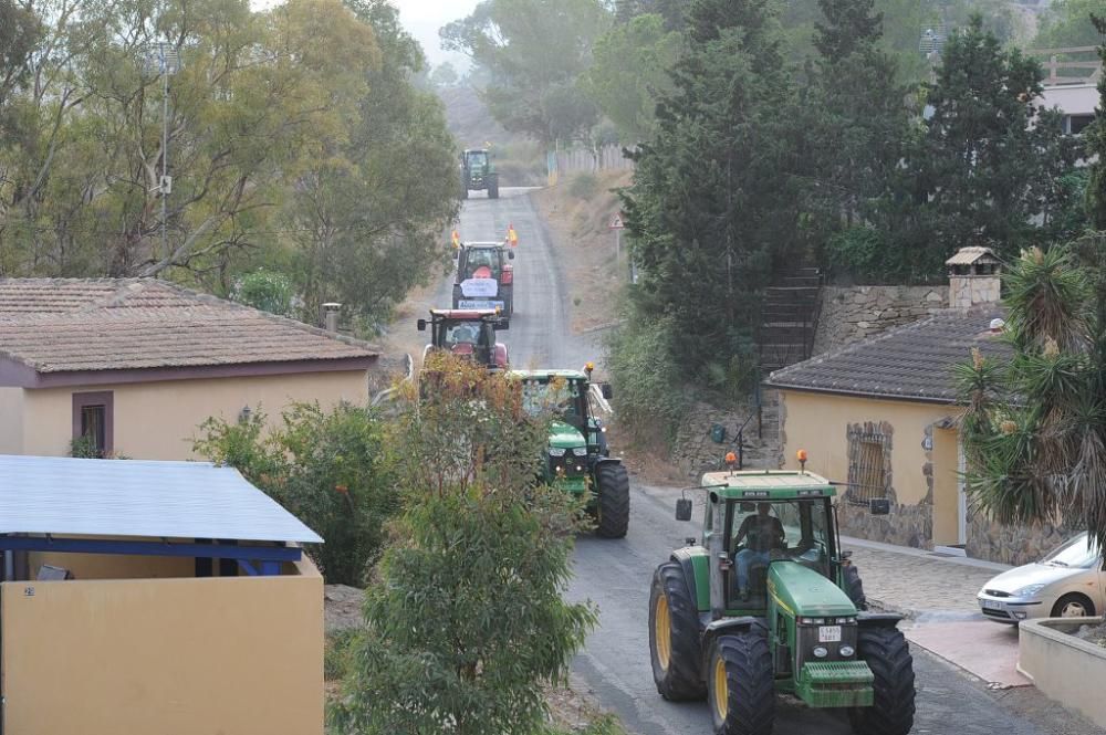 La protesta de agricultores a su paso por el Garru