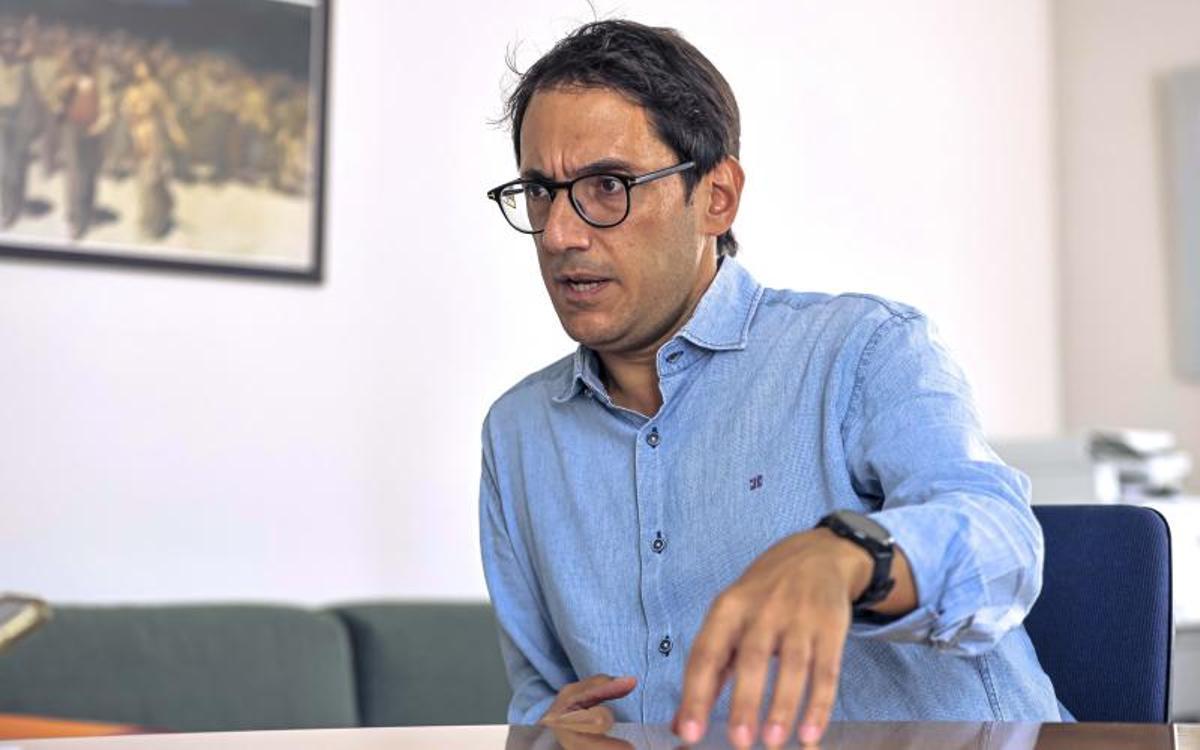 Iago Negueruela, durante la entrevista.