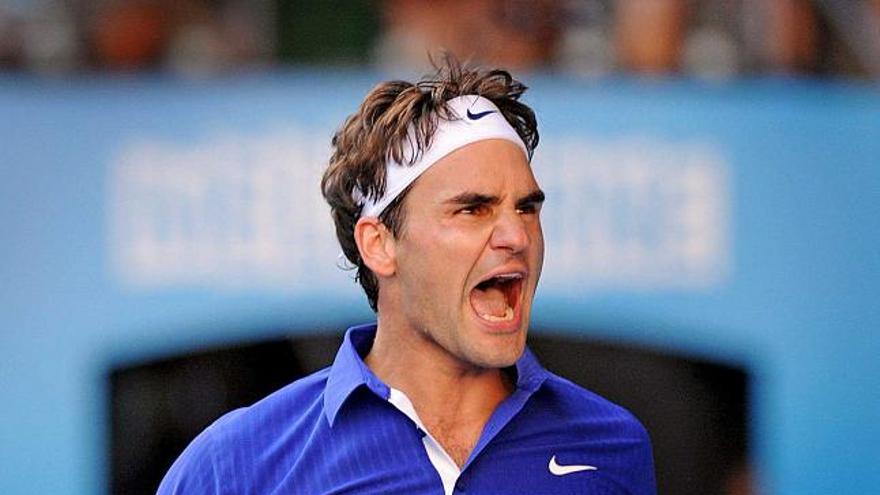 Federer celebra su victoria de ayer sobre Berdych. / mast irham