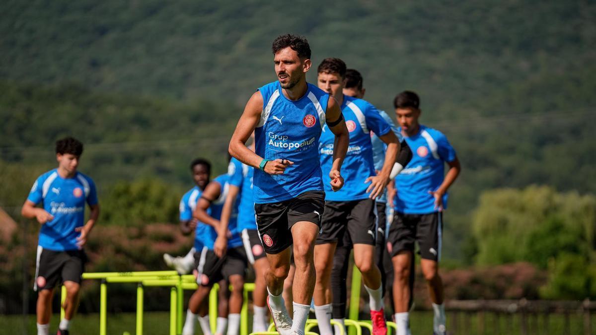 Iván Martín, en una de les sessions d'entrenament a la Vall d'en Bas.