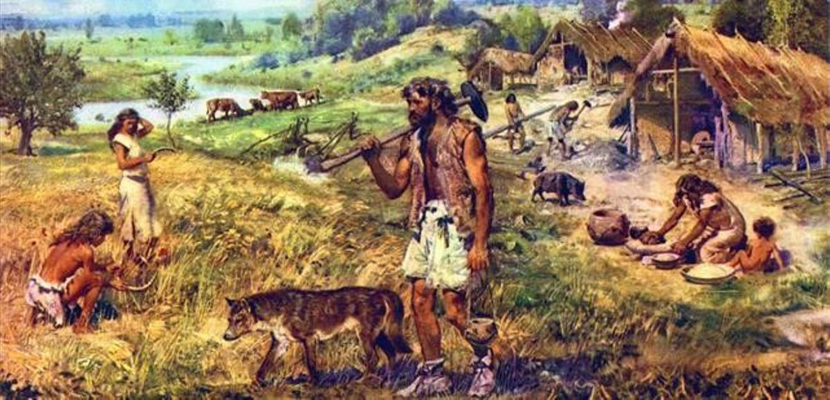 Representación de la actividad en el Neolítico.