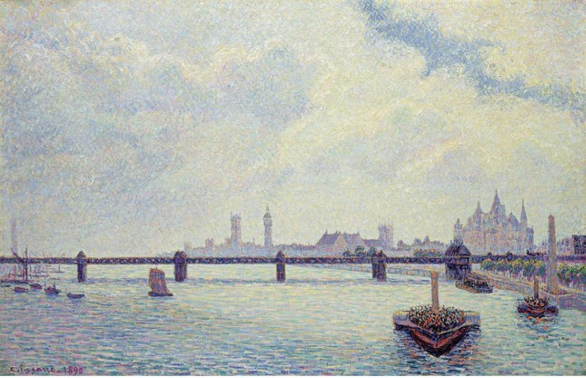 ’El pont de Charing Cross’, Londres, 1890. De Camille Pissarro. Oli sobre llenç. 60 x 92,4 cm. National Gallery of Art, Washington, Col·lecció de Mr. i Mrs. Paul Mellon. 