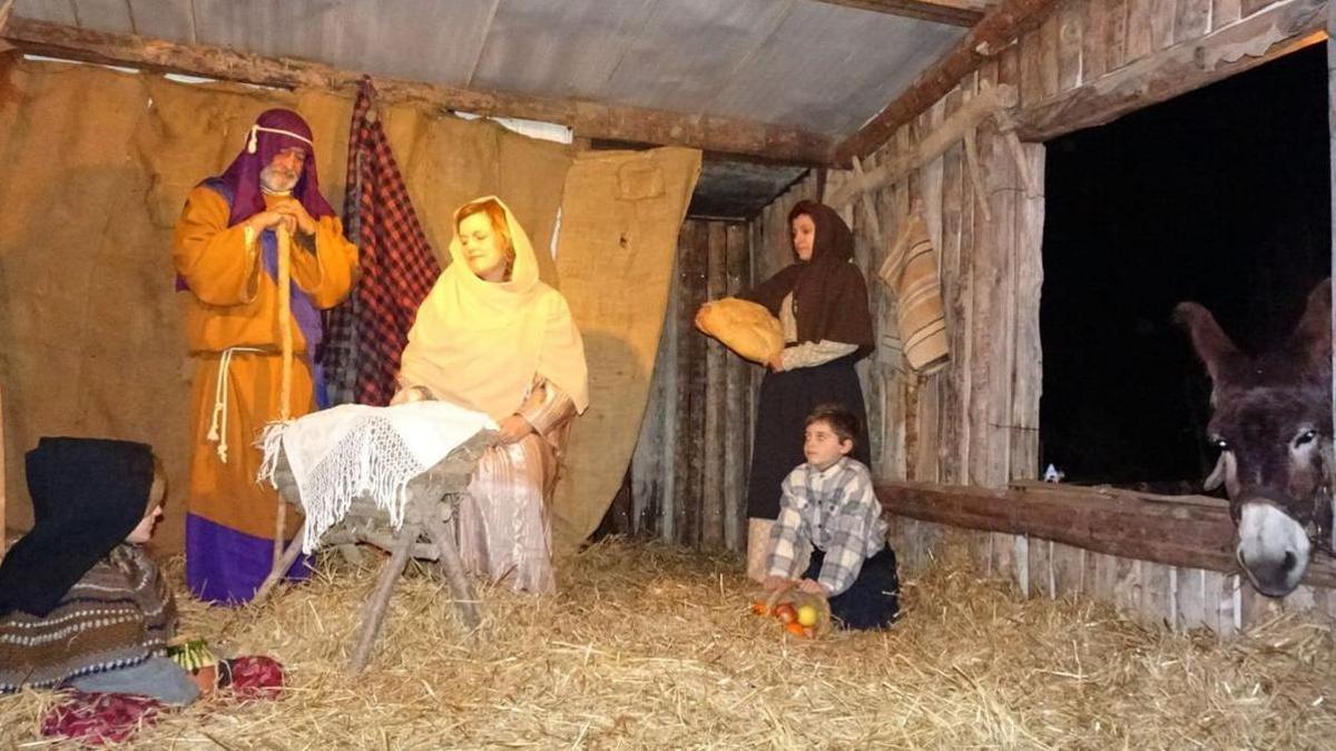 Un dels quadres del pessebre vivent de Vilandeny abans de la pandèmia