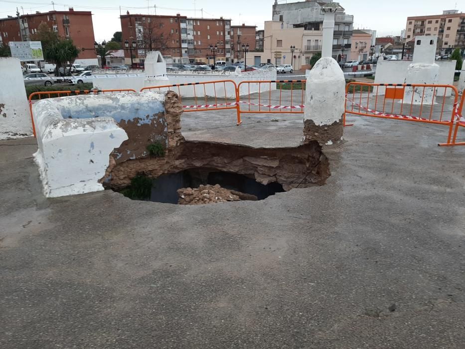 Hundimiento del techo de una cova de Paterna