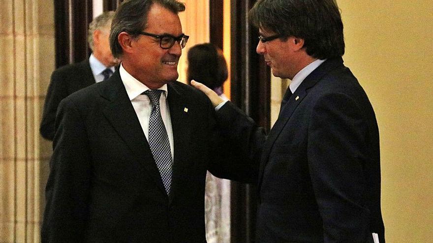 Artur Mas i Carles Puigdemont, en una imatge d&#039;arxiu