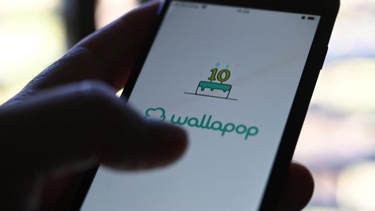 Acceso a la aplicación de Wallapop, donde se festeja su década de trayectoria.
