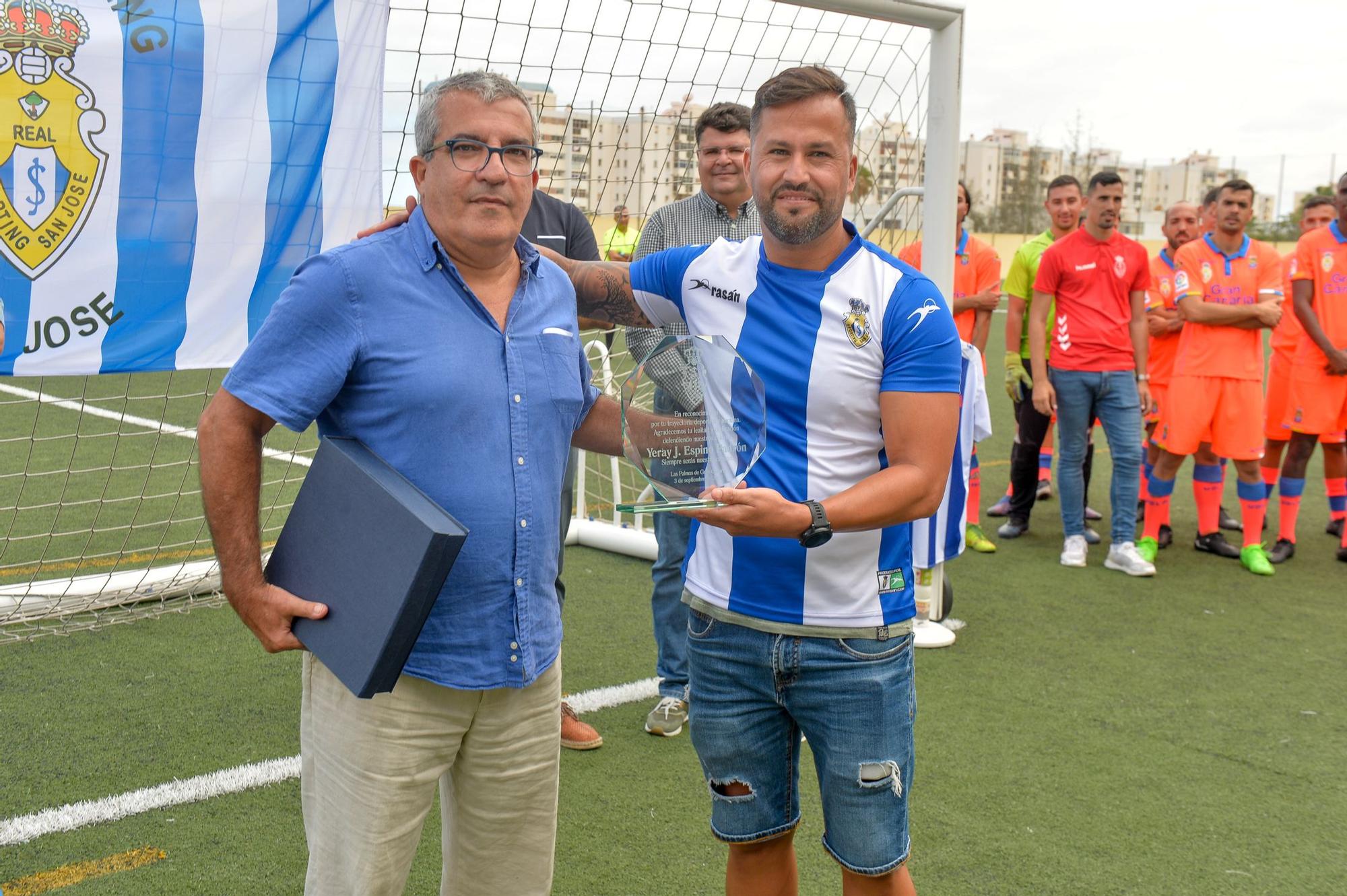 Homenaje al jugador Yeray Espino