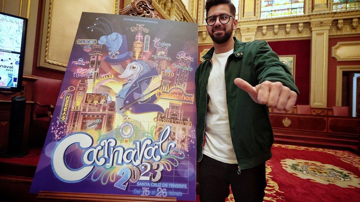 Nareme Melián, autor de dos de los carteles del Carnaval.