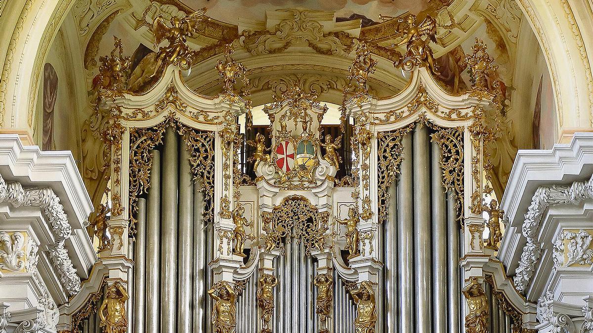 Órgano de Bruckner, en el monasterio de San Florián, en Linz (Austria), construido por Franz Xaver Krismann. 1770-74.