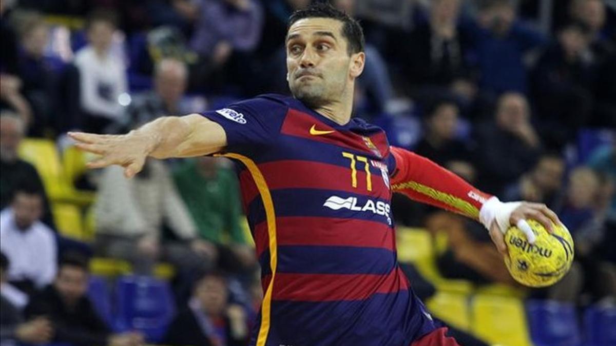 Kiril Lazarov ha sido, con seis goles, uno de los máximos anotadores del Barça Lassa