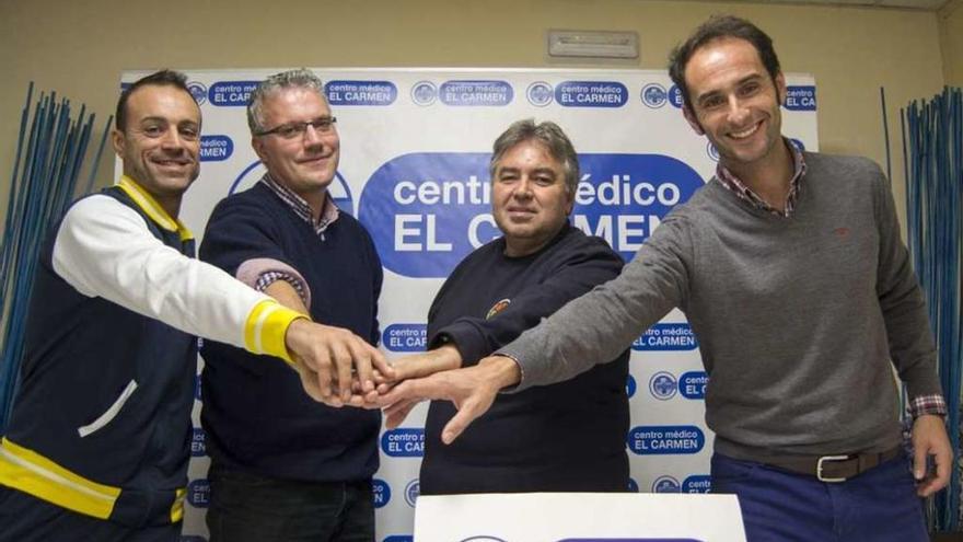 Juan Norat, Roberto Blanco, Rafael Fernández y Antonio Gavilanes, ayer en la firma del convenio.