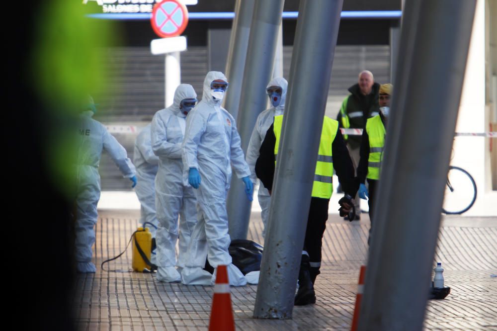 Desinfección en la Estación María Zambrano.