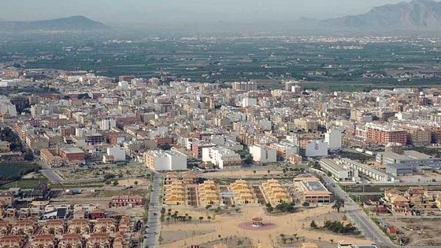 Vista del casco urbano de Almoradí.