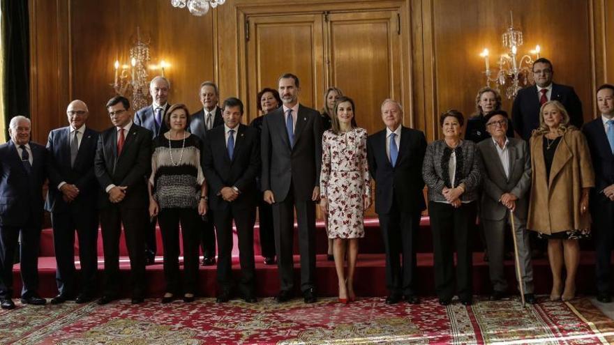 Los Reyes reciben a los galardonados con las Medallas de Asturias 2016