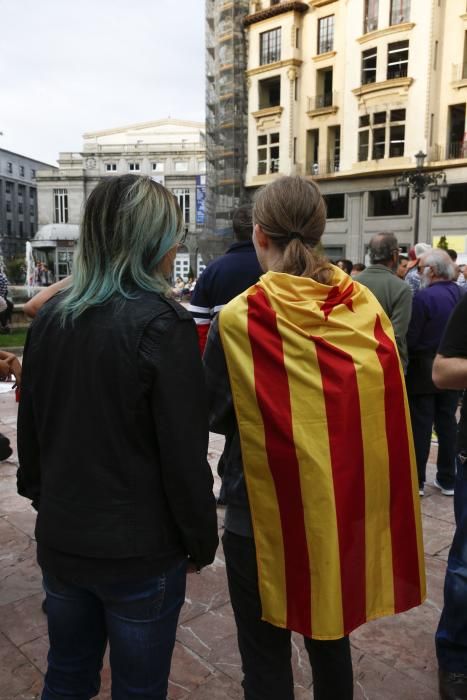 Manifestación en Oviedo de solidaridad con Cataluña