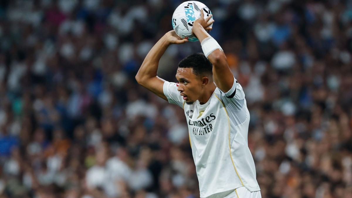 Trent Alexander-Arnold, en un partido con el Real Madrid