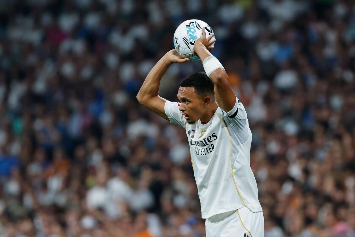 Trent Alexander-Arnold, en un partido con el Real Madrid