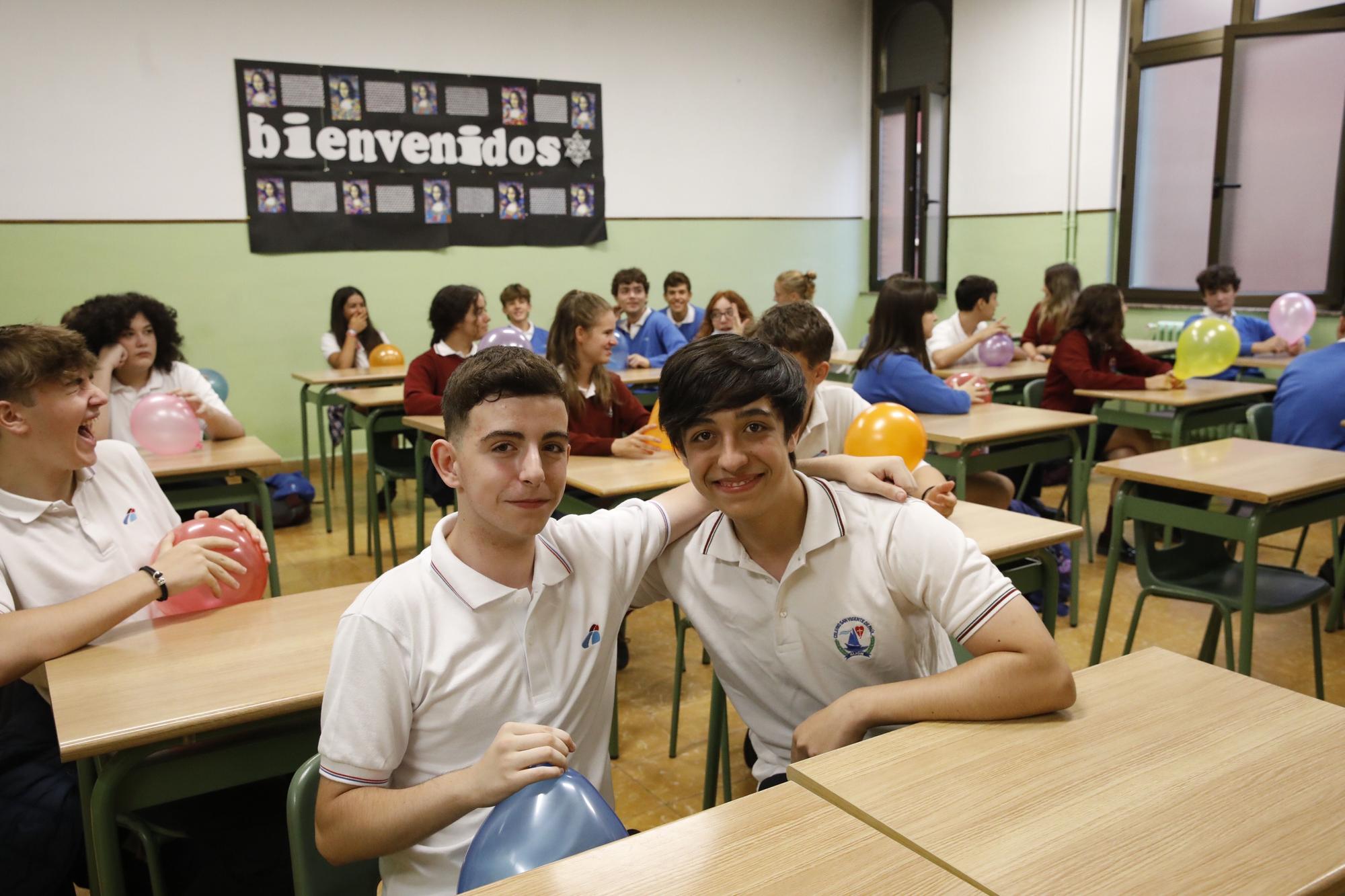 Inicio de curso en el colegio San Vicente de Paul, en Gijón