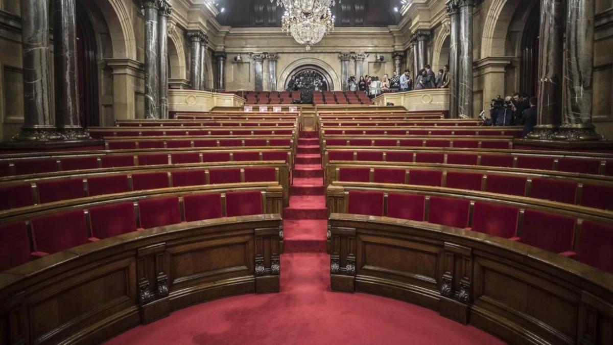 Salón de sesiones del Parlament de Catalunya.