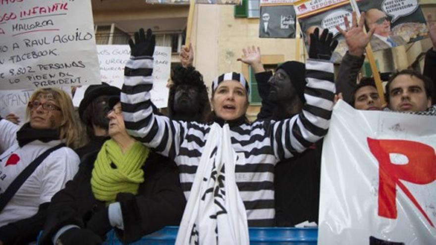 Protestas frente a los juzgados de Palma