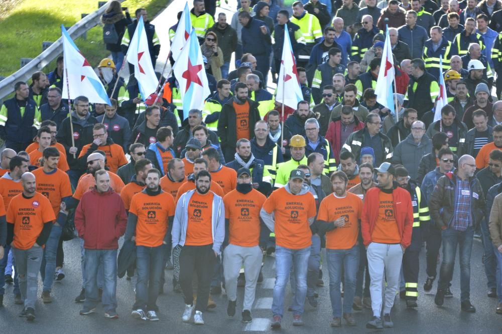 Manifestación en A Coruña de auxiliares del naval