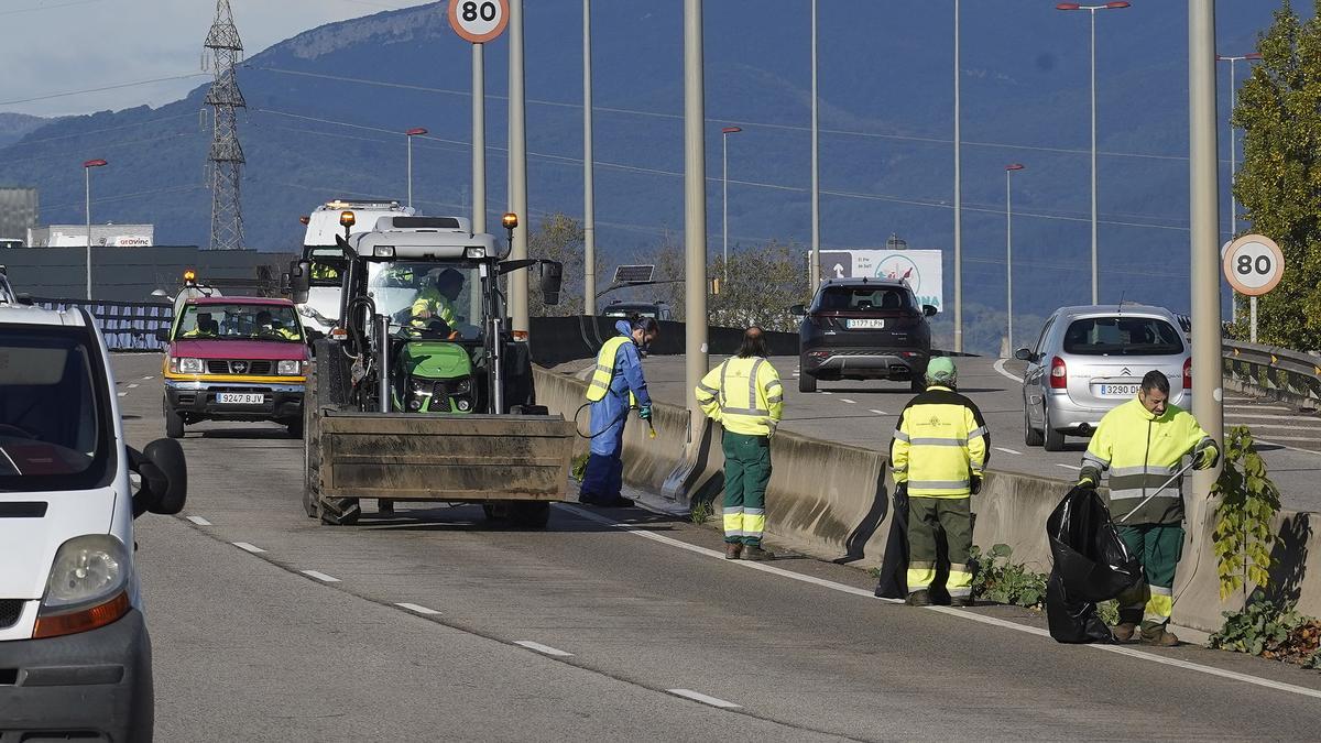 Actuació a la C-65, aquest matí.