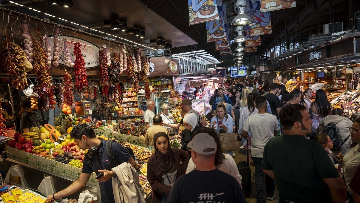 Ambiente en la Boqueria, el pasado septiembre.