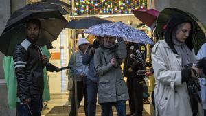 La lluvia azota la ciudad de Barcelona este lunes