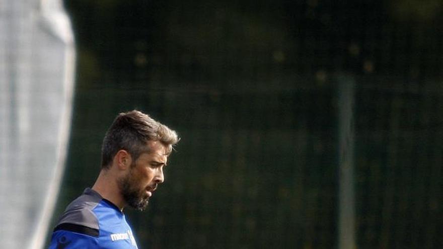 Luisinho durante un entrenamiento.