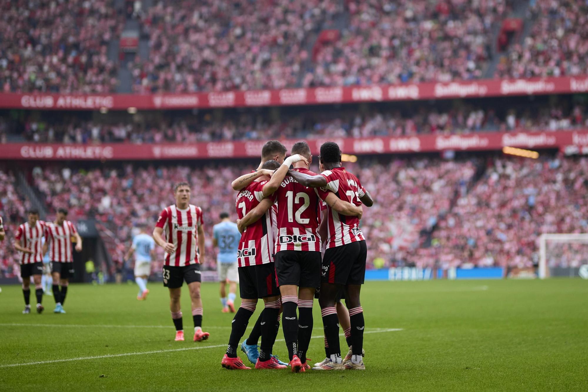Gorka Guruzeta of Athletic Club celebrates after scoring goal during the LaLiga EA Sports match between Athletic Club and RC Celta de Vigo at San Mames on September 22, 2024, in Bilbao, Spain. AFP7 22/09/2024 ONLY FOR USE IN SPAIN / Ricardo Larreina / AFP7 / Europa Press;2024;SPAIN;Soccer;Sport;ZSOCCER;ZSPORT;Athletic Club de Bilbao v RC Celta de Vigo- La Liga EA Sports;