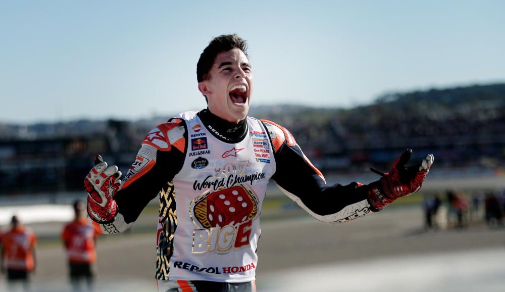 Márquez celebra su cuarto campeonato de MotoGP