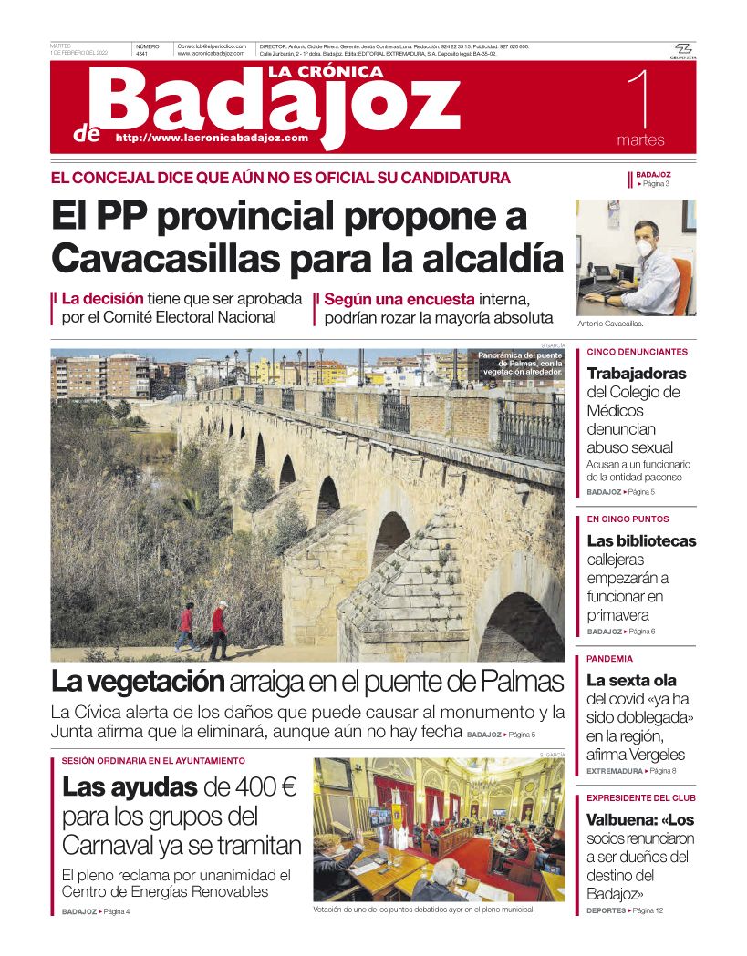 Consulta la portada correspondiente al día 1 de febrero del 2022