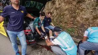 Van Aert, hospitalizado, pone fin a la temporada tras la caída en la Vuelta