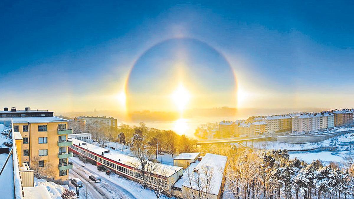 Un halo de luz en Estocolmo.