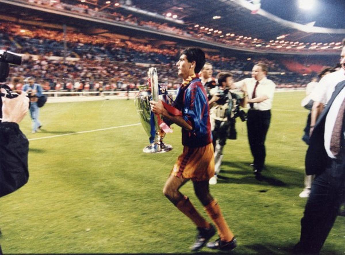 Guardiola, amb la seva primera Champions. Tan sols tenia 21 anys.