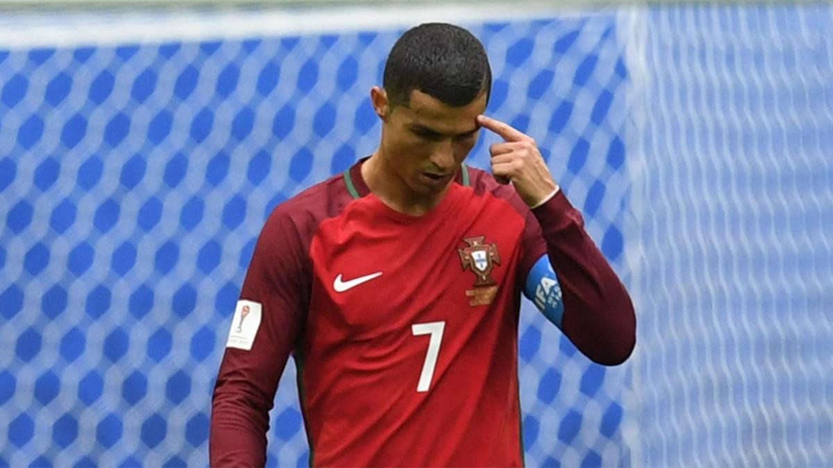 Cristiano Ronaldo durante un partido de Portugal en la Copa Confederaciones