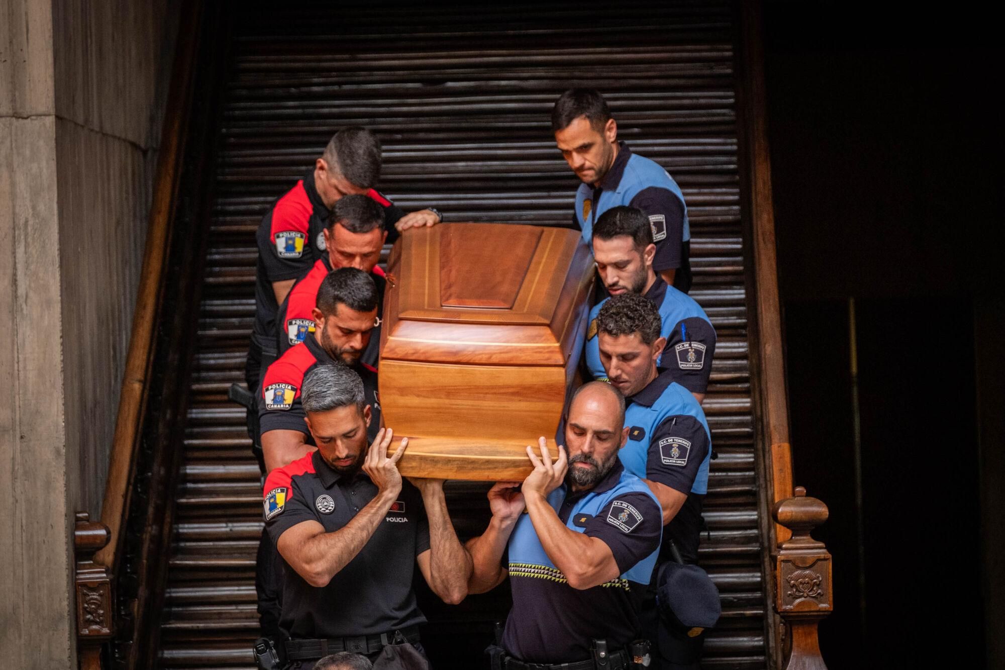 Funeral de Manuel Hermoso en Santa Cruz de Tenerife.