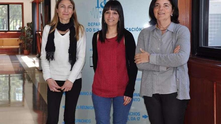 Laura Docio, Paula López y Carmen García Mateo. // Duvi