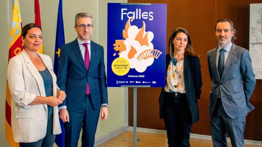 Presentación del bonofallas por la Conselleria de Movilidad el pasado 4 de marzo.