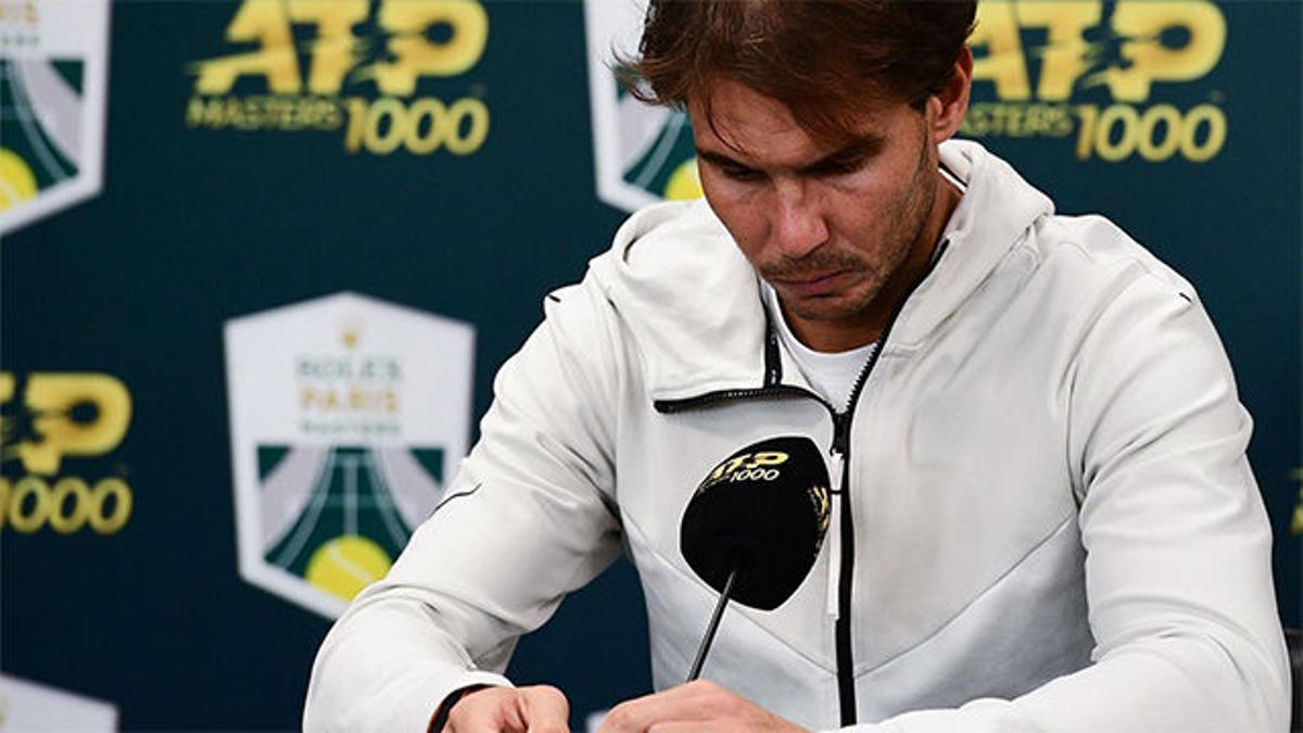 Rafa Nadal se retira por problemas físicos de las semifinales del Masters de París-Bercy