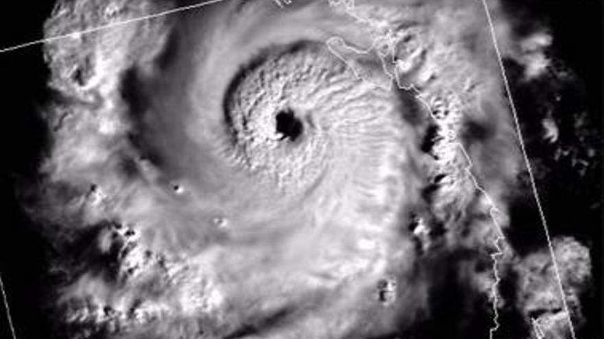 Imagen de satélite de la supertormenta ciclónica Biri.