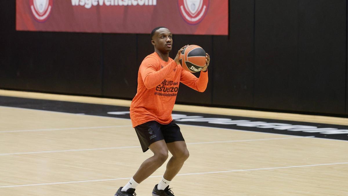 Jared Harper se entrenó el miércoles con el equipo en l'Alqueria del Basket pero su presencia en el partido de hoy es duda.