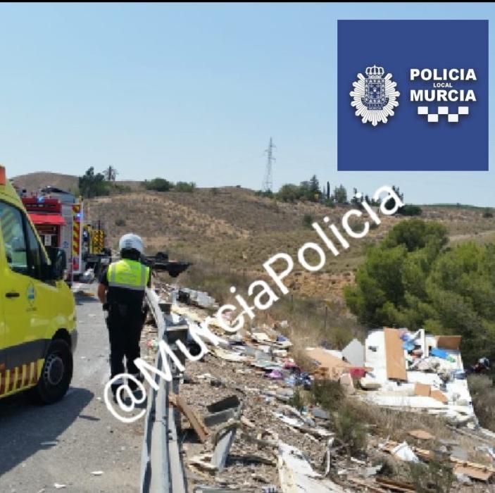 Accidente múiltiple en la A-7 a su paso por Cobatillas