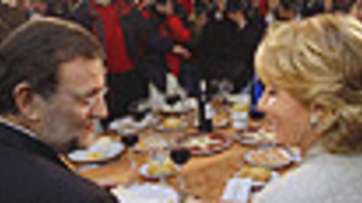 Mariano Rajoy y Esperanza Aguirre.