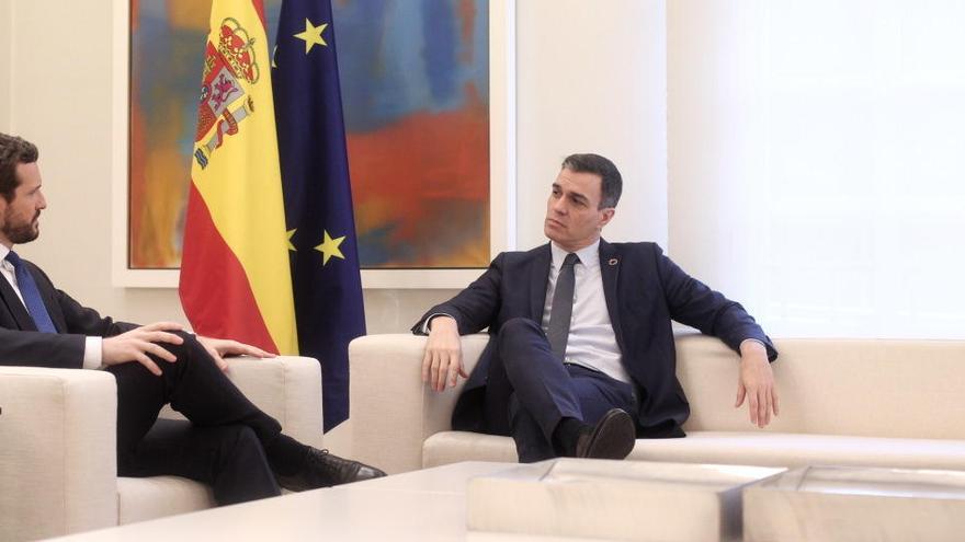 Pablo Casado y Pedro Sánchez.