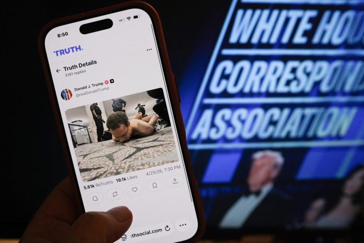 Trump, evacuado ileso de la cena de corresponsales de la Casa Blanca tras un intento de atentado.