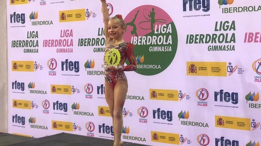 Miley Martínez del Club Gimnasia Rítmica Jennifer Colino, mejor gimnasta en Valladolid