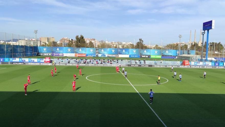 Imatge del partit entre l&#039;Olot i l&#039;Espanyol B