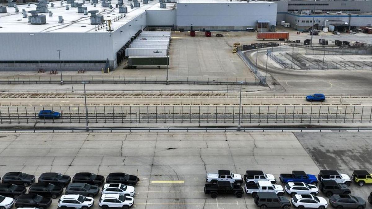 Vista general de la planta automovilística de Stellantis (Jeep) en Belvidere, en Illinois (EE UU).