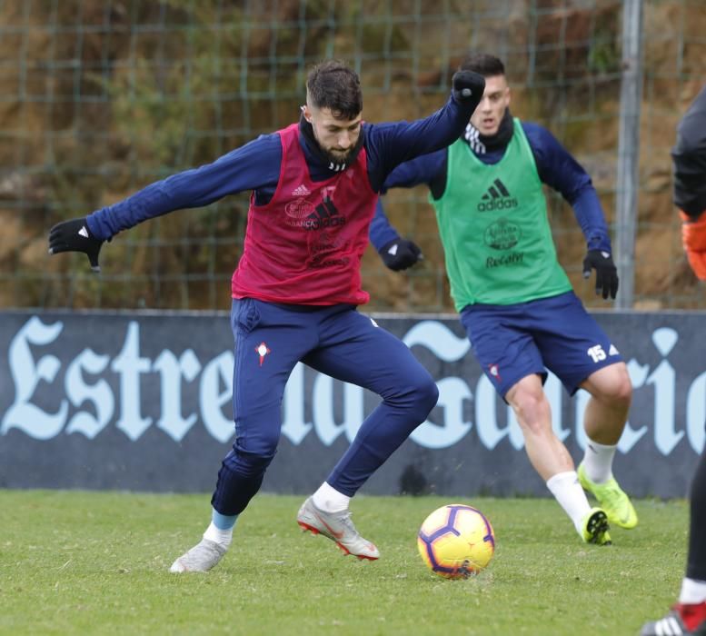 El Celta prepara en A Madroa el partido contra el Valladolid